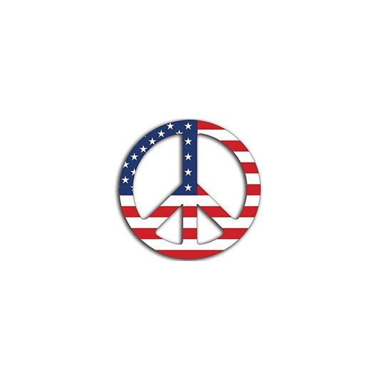 holesale American Flag Peace Sign Patch - Patriotic Iron-On Emblem