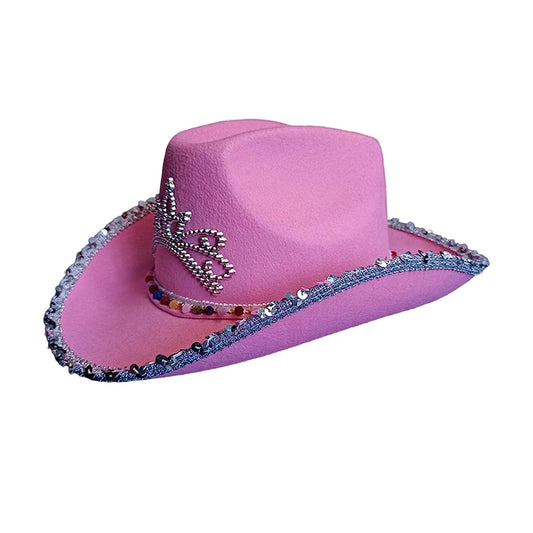 Youth Blanking Cowgirl Hat with Tiara In Bulk