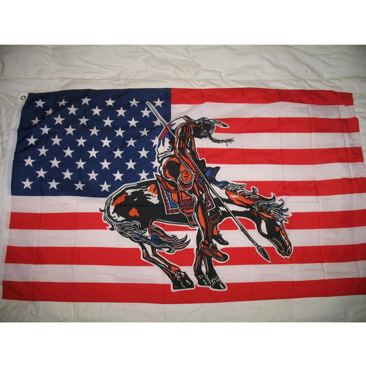 3' x 5' Feet American End of the Trail with Horse Flag