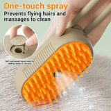 3-in-1 Electric Pet Brush Steam, Groom & Massage for Cats & Dogs