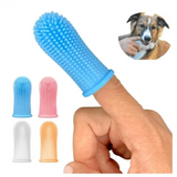 2808GP Pet Silicone Toothbrush Pet Oral Cleaning Dog Finger Toothbrush Preventing Calculus Bad Breath Care Dog Cat Finger Brush