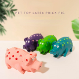 1009GP Squeaky Pig Dog Toy Durable Rubber Pig Squeaker Dog Puppy Chew Toys Latex Interactive Cute Toy for Small Medium Large Dogs