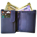 Olive Blue Color Protected Strong Stitching Leather Wallet With 13 Credit Card Slots &  2 Currency Compartments For Men,s