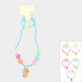 Pendant Beaded Stretch Kids Necklaces (1 Dozen=$18.00)