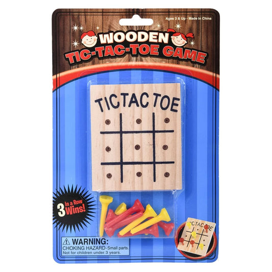 Wooden Tic-Tac-Toe Game- {Sold By Dozen= $17.99}