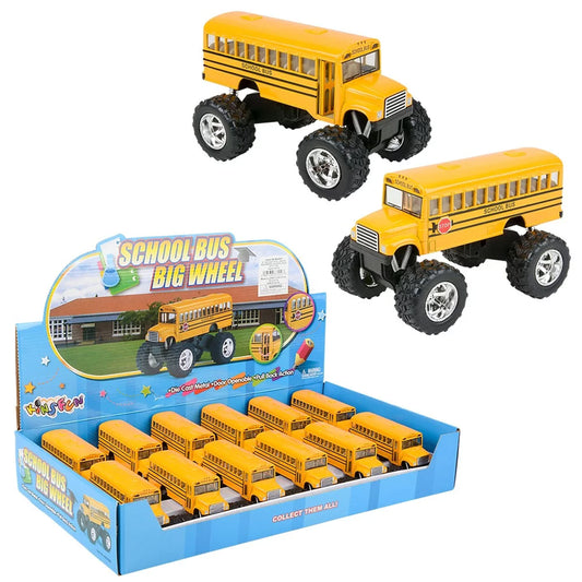 Big Wheels Die Cast School Bus- {Sold By Dozen= $84.99}