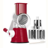 Rotary Grater Three Drum Blades Steel Slicer Grinder For Carrot Cucumber Vegetable Shredder