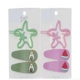 Girls Shooting Star Hair Clips In Bulk- Assorted