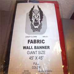 Wholesale Crazy Clown Cloth 45 Inch Wall Banner Flag (Sold by - 6 piece)