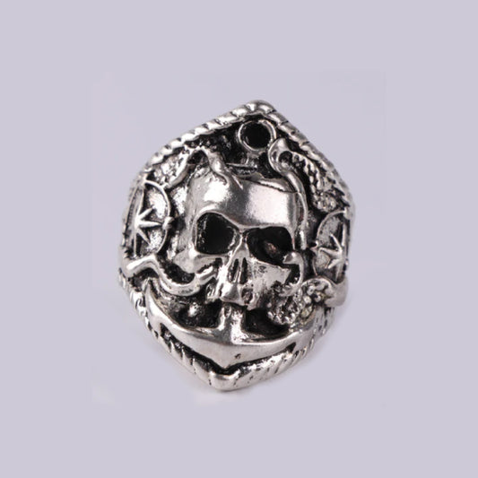 Wholesale Nautical Pirate Skull Design Metal Biker Ring - Assorted Sizes