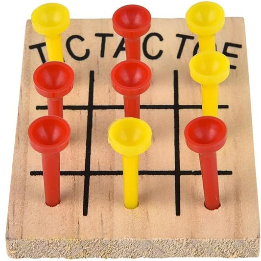 Wooden Tic-Tac-Toe Game- {Sold By Dozen= $17.99}