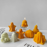 1009BA Halloween Ghost Decoration Candle Mold Diy Ghost Festival Party Fun Scented Candle Silicone Mold