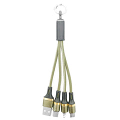 Wholesale 3-in-1 USB Squid Cable Keychain Charger for iPhone, Type C, Micro USB (ASSORTED COLORS)