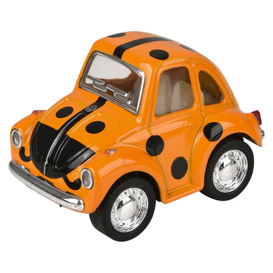 Diecast Pull Back VW Mini Lady Bug Print Beetle Car