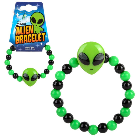 Alien Bead Bracelet 7.5" (Dozen = $11.99)
