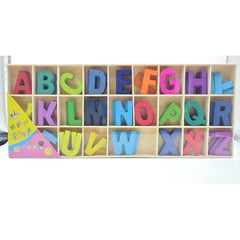 Multicolor Wooden Alphabets Letter Learning Educational Toy For Kids