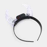 Light Up Clear Crystal Horn Headband (Pack of 6=$44.94)