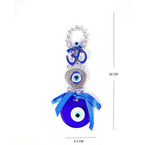 Blue Evil Eyes With OM Design With Blue Pendent Decoration Hanging Ornament For Car, Home Décor For Blessing