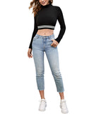 Fancy Fashion Women's House Women's Regular Fit Solid Cotton Full Sleeve Crop Top