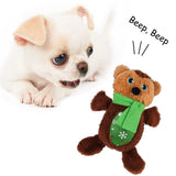 Wholesale New Christmas  Style  Bear Molar Squeaky Plush Chew Dogs Toy