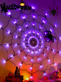 2907BA Halloween Decoration Pumpkin Lamp Party Scene Layout Spider Net Light Accessories Glowing Night Lights Atmosphere Hanging Light