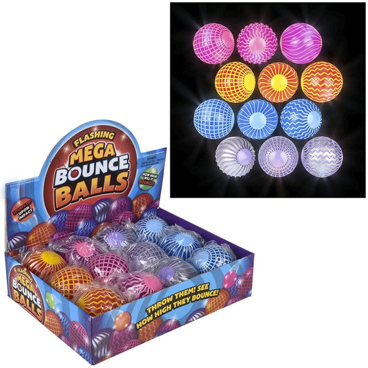 2.75" Flashing Mega Bounce Ball | Assorted (Dozen = $27.99)