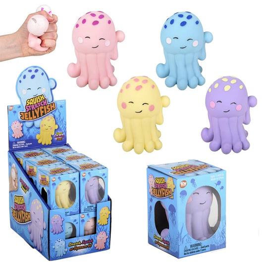 3" Squish and Stretch Jellyfish- {Sold By Dozen= $32.99}