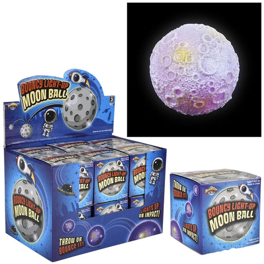 2.75" Light-Up Moon Bounce Ball | Assorted (Dozen = $29.99)