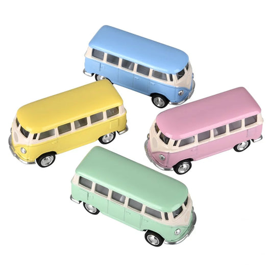 Pull Back Mini Bus Toy In Bulk- Assorted