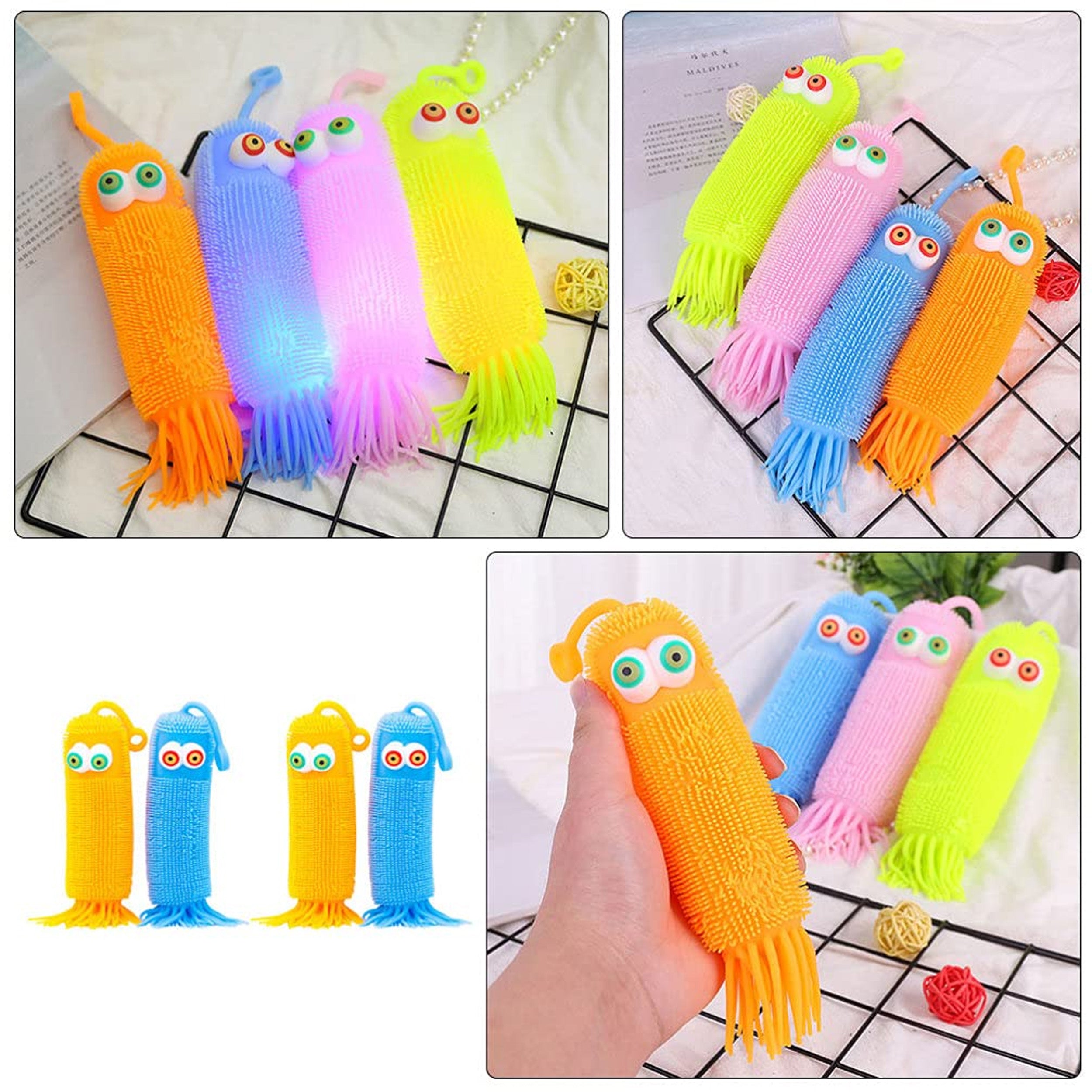 Shop New Caterpillars Fidget Squishy Sensory Puffer Light Up Toy