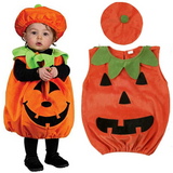 Baby Scary Pumpkin Costume Kids Halloween horror Orange Pumpkin Suit Cosplay Holiday Party Carnival Easter Purim Fancy Dress