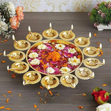 Diya Shape Flower Decorative Urli Bowl for Home