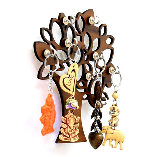 Wood Key Holder Tree  with 8 hooks