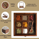 Masala Box for Kitchen and Restaurants  with 9 Detachable Small Boxes