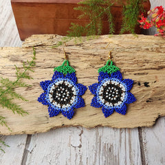 Handmade Cherry Charm Timeless Seed Beaded Earrings With Elegant Floral Design