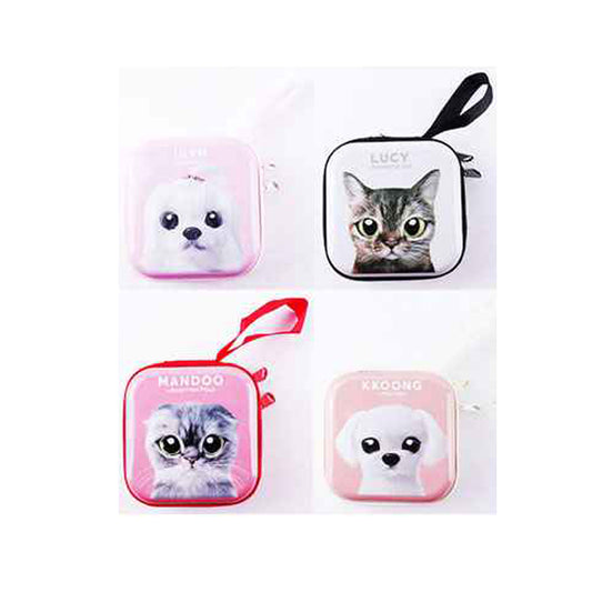 Animal Dog Cat  Printed Tin Coin Purses (Sold by DZ=$23.88)