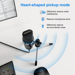 USB Plug & Play Computer Condenser Mic for Recording Voice Over
