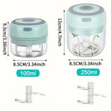 1pc 250ml Wireless Portable Electric Food Chopper