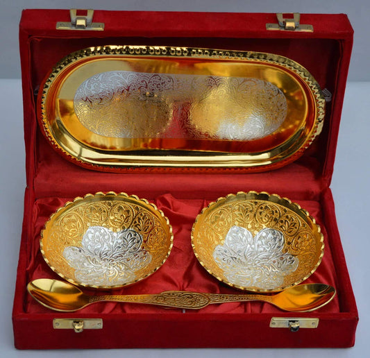 Golden and Silver Plated Bowl Set