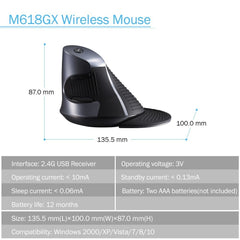 Vertical Wireless Mouse