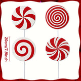 Christmas Tree Topper and Ornaments Set - 8 Large Candy Cane Swirls, Plastic Red and White Peppermint Sticks, Festive Holiday Decor for Home, Office, Party Centerpieces, No Electricity or Feathers Required