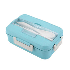 Wheat Straw Lunch Box Containers For Adults & Kids 3 in 1 Compartment