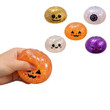 Halloween Soft Squishy Glitter Pumpkin Kids Toy - Assorted