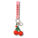 Cherry Squishy Wristlet Keychain – Cute Fidget Bag Charm