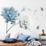 2907BA Warm Wall Flower Wall Stickers Living Room TV Wall Waterproof Background Stickers Bedroom Decorative Sticker Wallpaper Self-Adhesive