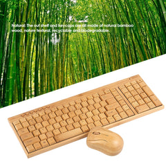 Wireless Bamboo PC Keyboard and Mouse Combo