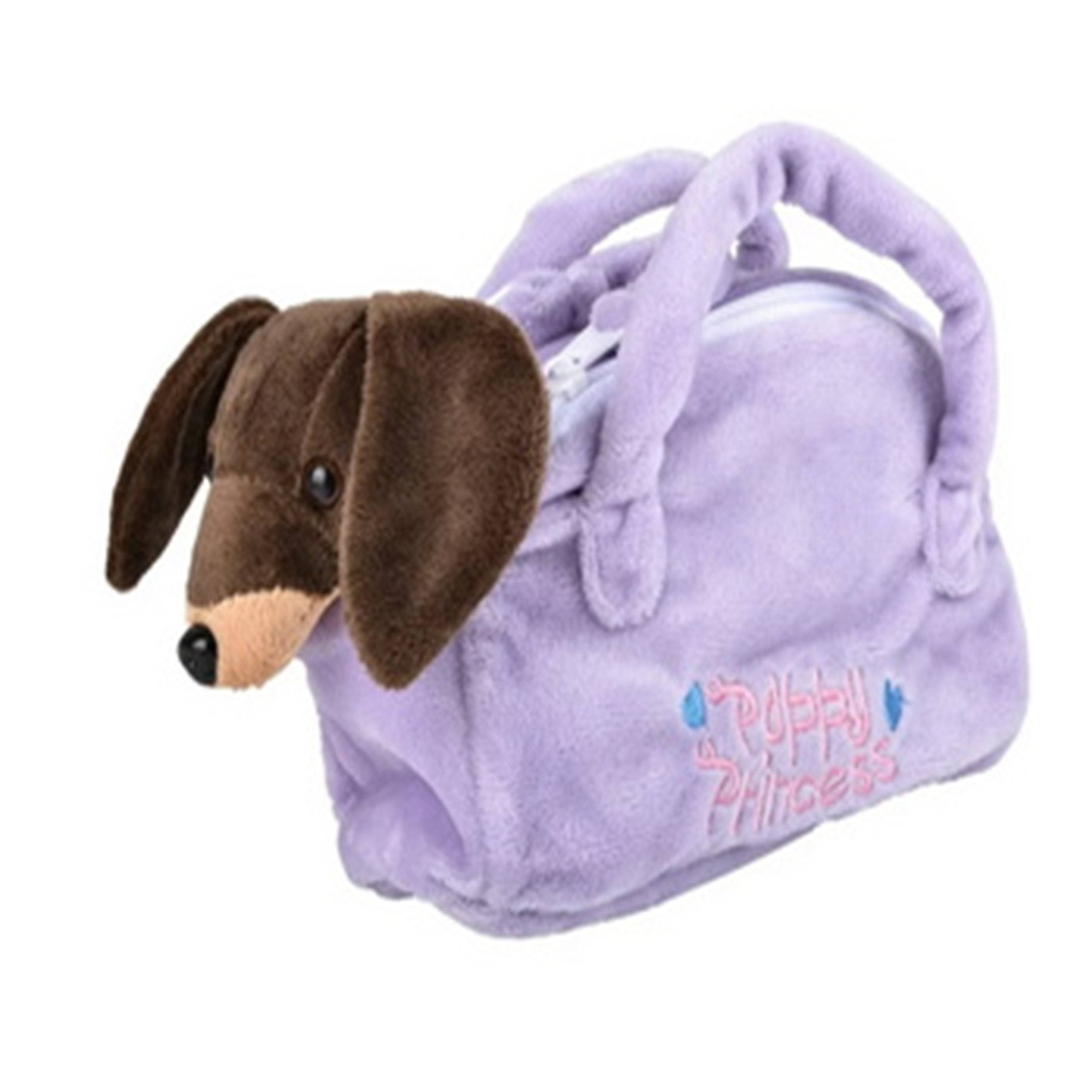 Buy Poochie & Co. Plush Dog Purse - Tan Dog with Pink Clothes/Heart Online  at desertcartINDIA