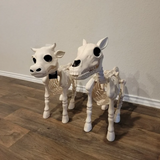 2307BA Horse Skeleton Cattle Cow Skull Sculptures Figurines Halloween Party Prop Room Decor Bedroom Home Decoration Desk Accessories