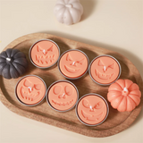 1009BA Nicole Haunted Grins Tealight Candle Silicone Mold Halloween Candle Mould Handmade Candle Making Supplies