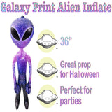 Large 63"inch Galaxy Color Alien Inflatable Toy